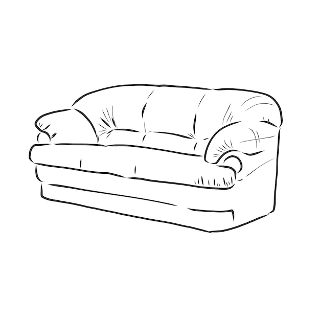 Sofa outline icon Bank silhouet Meubels voor woonkamer