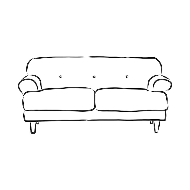 Sofa outline icon Bank silhouet Meubels voor woonkamer