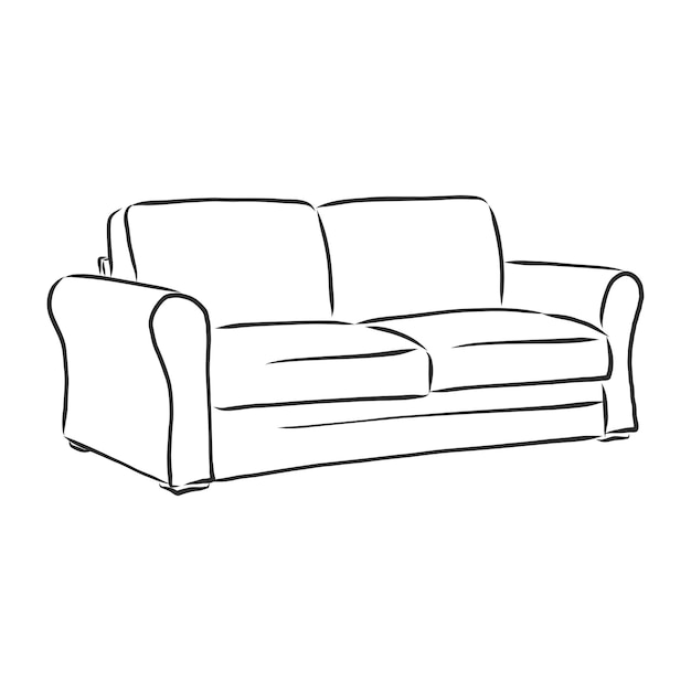 Sofa outline icon Bank silhouet Meubels voor woonkamer