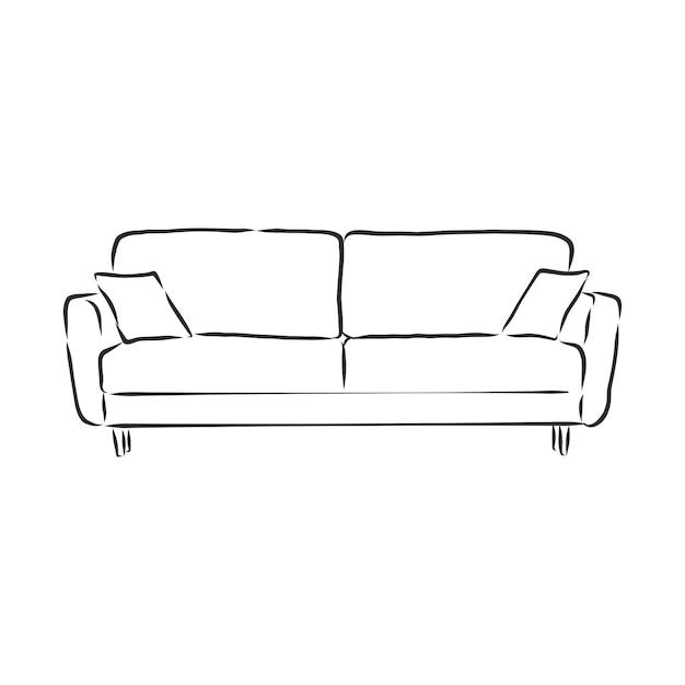 Sofa outline icon Bank silhouet Meubels voor woonkamer