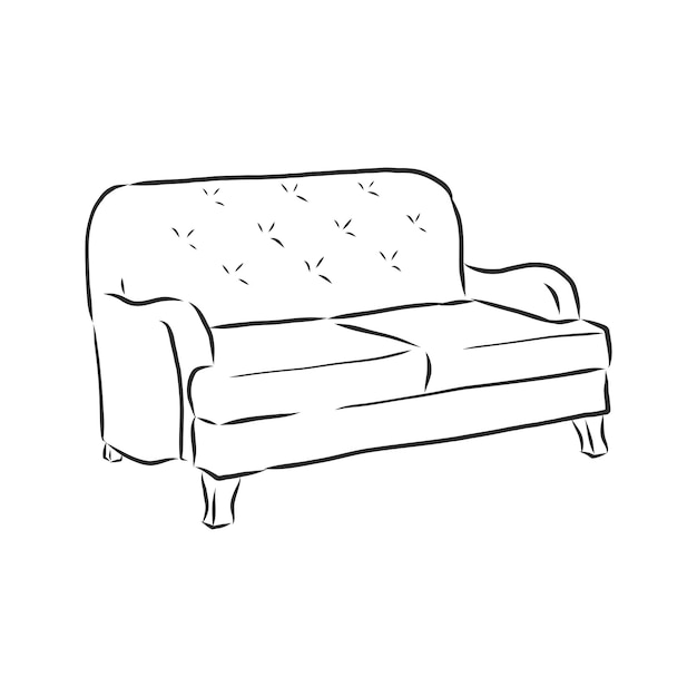 Sofa outline icon Couch silhouette Furniture for living room