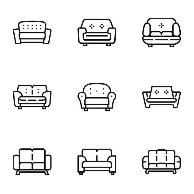 Sofa pictogramserie, kaderstijl