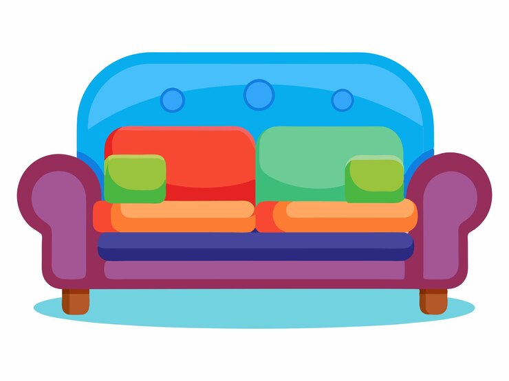 Vector sofa vector art design on white background