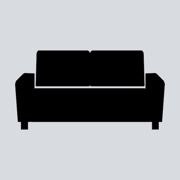 Sofa vector illustration isolated on white background Soft sofa icon Old style sofa icon Divan sofa vector icon