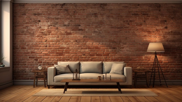 Vector a sofa with a wall background