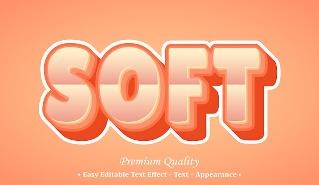 Soft 3d font style effect