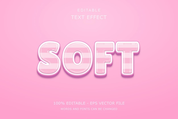 Soft 3d text effect