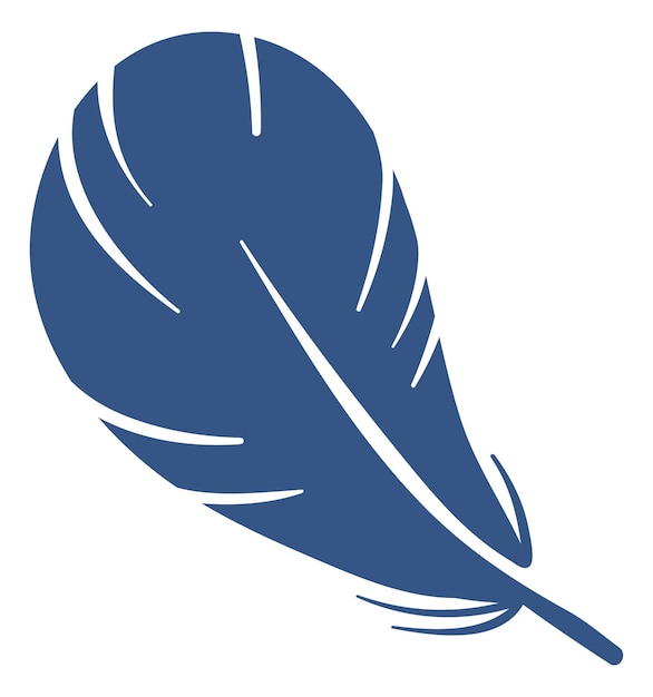 Soft bird feather Blue shape Plumage symbol