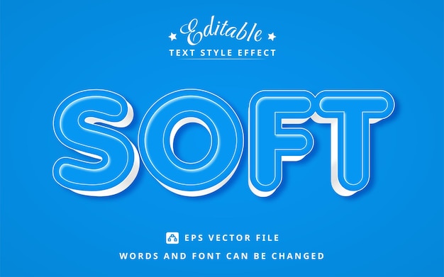 Soft Blue Editable Text Effect