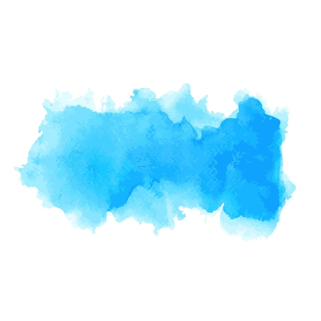 Vector soft blue watercolor splash stain design background vector