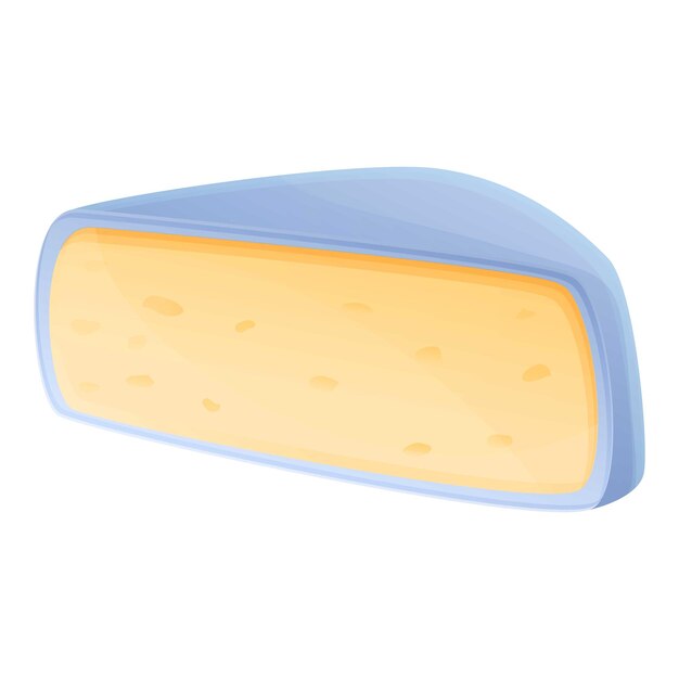 Vettore icona di formaggio a pasta molle cartoon di icona vettoriale di formaggio a pasta molle per il web design isolato su sfondo bianco