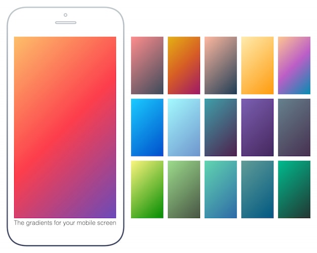 Vector soft color gradient backgrounds