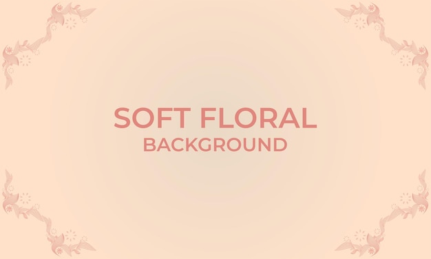 Soft color line floral ornament shape background