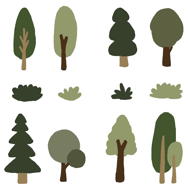 Soft Color Tree Ilustration