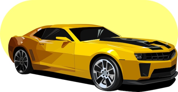 Vettore disegno dell'illustrazione dell'automobile sportiva di vettore di colore tenue