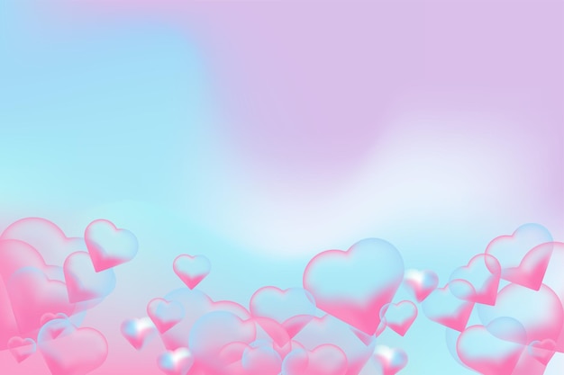 a soft colorful background glowing heart is the central focus of the image smooth heart pattern
