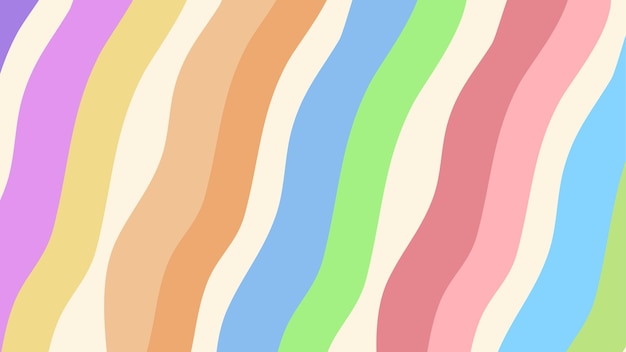 Soft colorful cute wavy abstract background