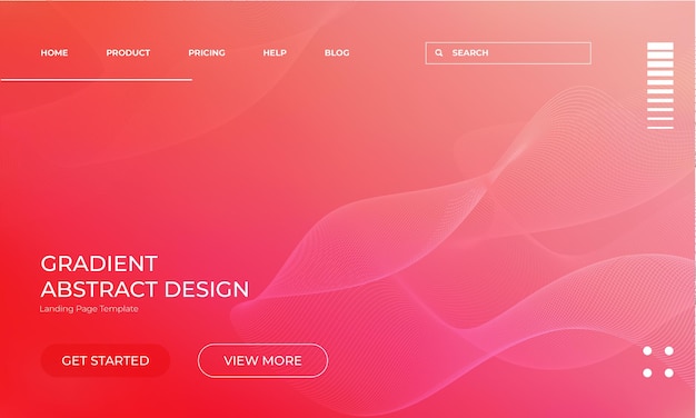 Vector soft coral and pink gradient background for landing page design