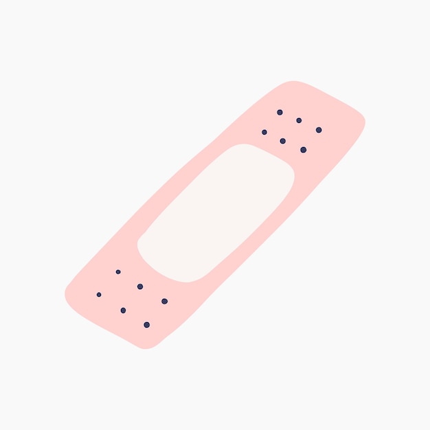 A soft and cute pink plaster illustration