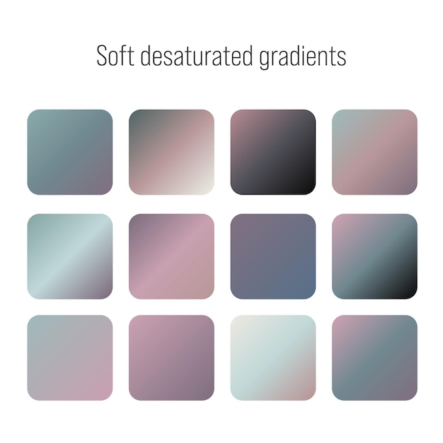 Soft desaturated pinkblue gradients