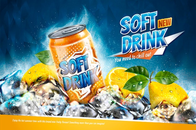 Vector soft drink ads