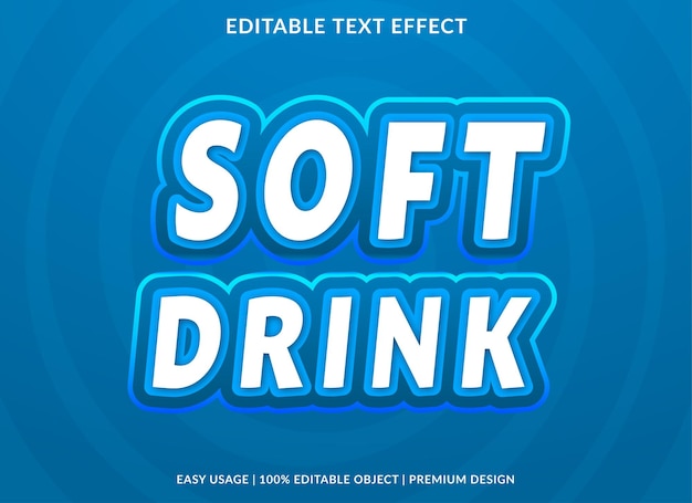 soft drink editable text effect template use for business logo and brand