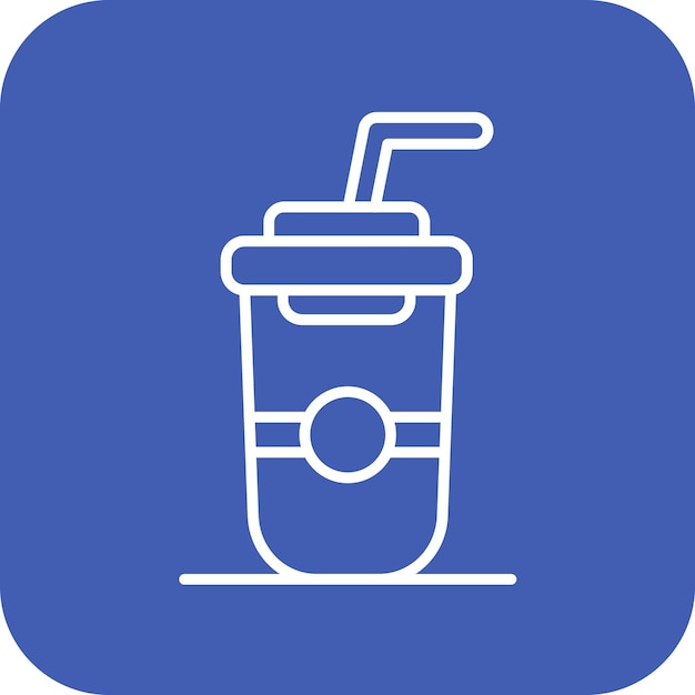 Векторное изображение значка безалкогольных напитков может быть использовано для уличной еды