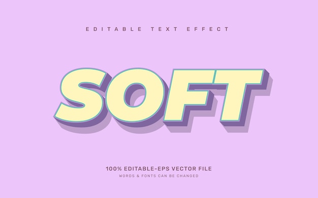 Soft editable text effect template