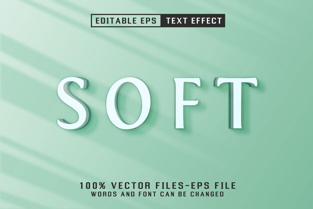 Vector soft editable text effect