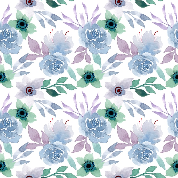 Soft floral watercolor seamless pattern