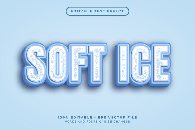 Soft ice effetto testo 3d ed effetto testo modificabile