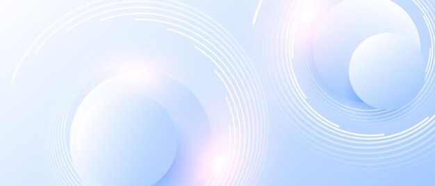 Vector soft light blue abstract background with circular lines