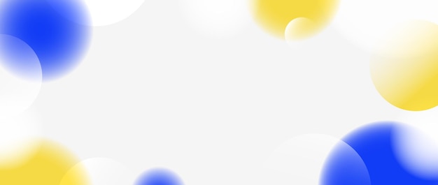 Soft matte sphere background blue yellow white floating bubble ball wallpaper blur gradient circles