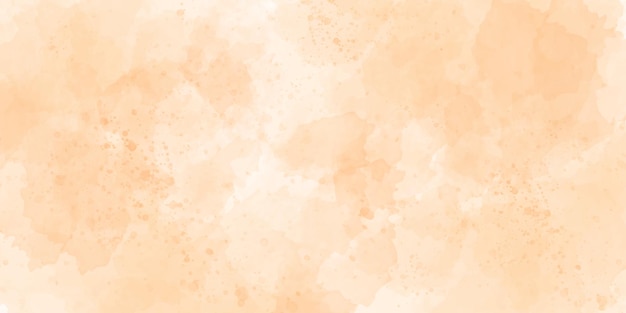 Vector soft orange brown watercolor background, color splashing, watercolor abstract wet hand drawn