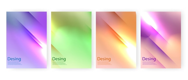 Soft pastel gradient background design For banners posters set placement vector illustration