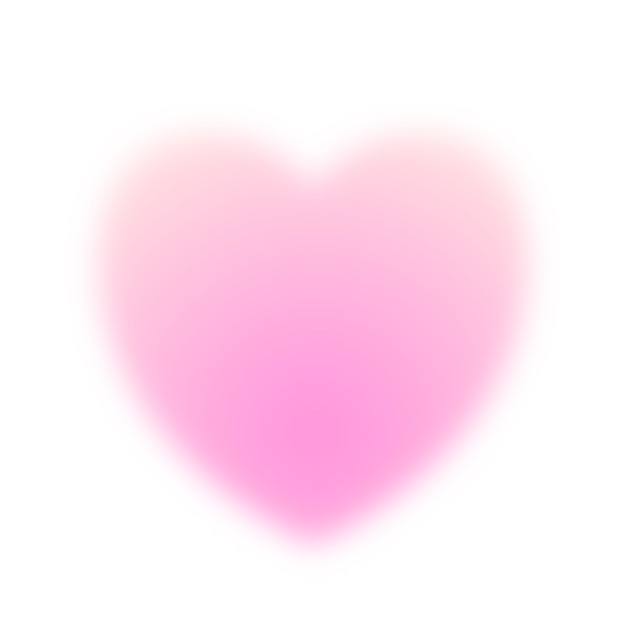 Soft pink magenta gradient blurred heart contemporary design element background