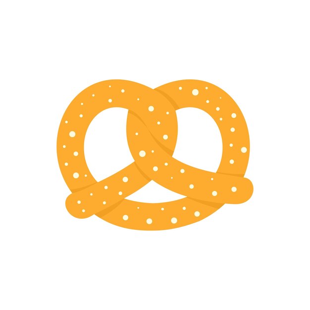 Vector soft pretzel icon flat illustration of soft pretzel vector icon for web design