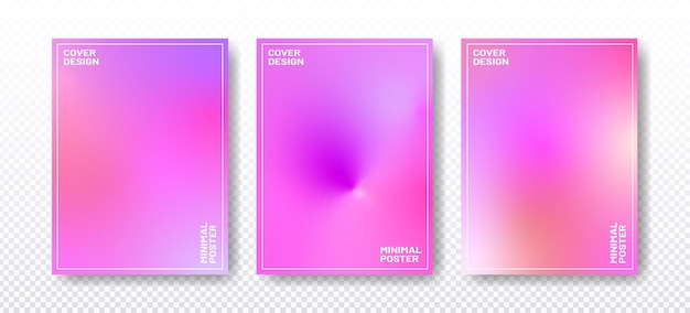 Soft purple gradient covers template set