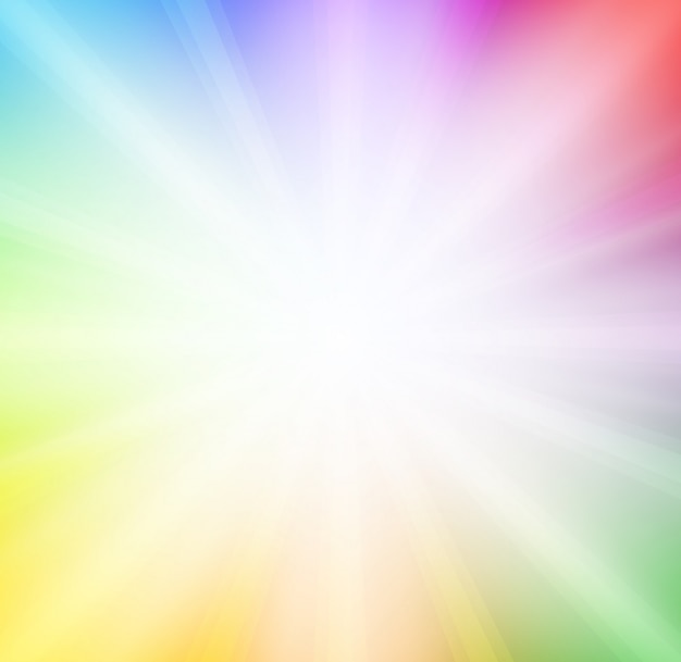 Soft rainbow background with bright light