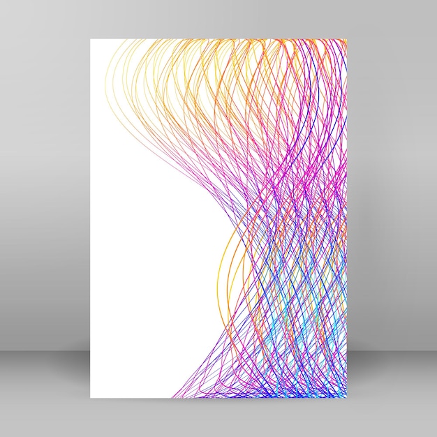 Morbido colore arcobaleno sfondo onda lineare elementi di design linee ondulate guilloche lo strato protettivo per banconote modello di diplomi e certificati illustrazione vettoriale eps 10