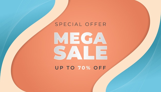 Soft sale background with special discount Premium vector