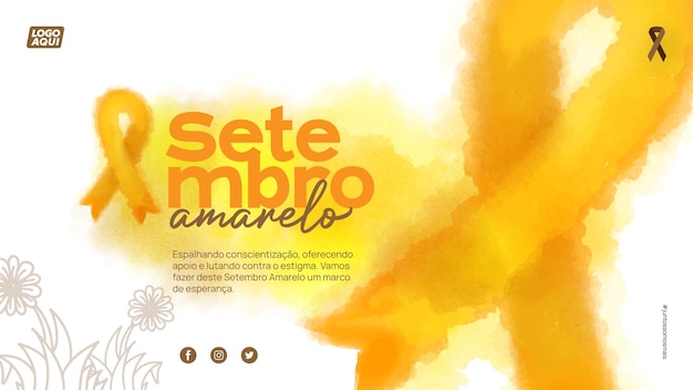 Vector soft setembro amarelo awareness art