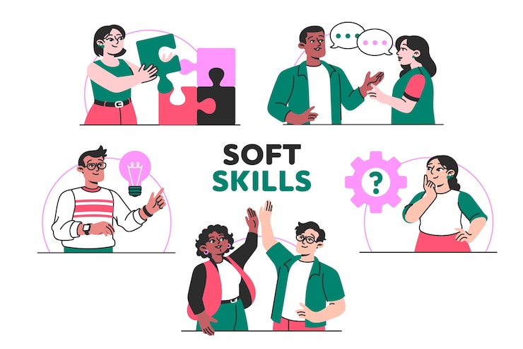 Vector soft skills concept illustration