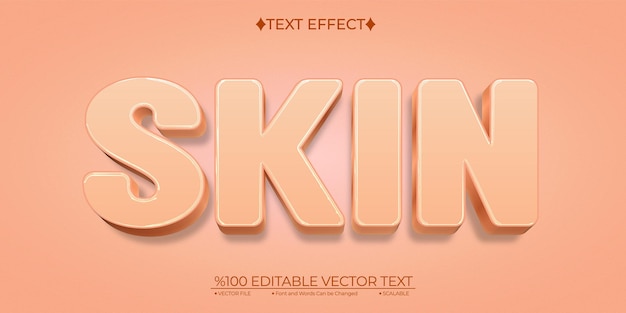 Soft skin editable vector text effect