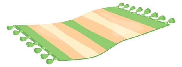 Вектор Мягкий полосатый ковер мультяшный шерстяной ковер