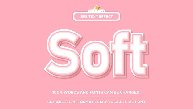 Soft text effect editable