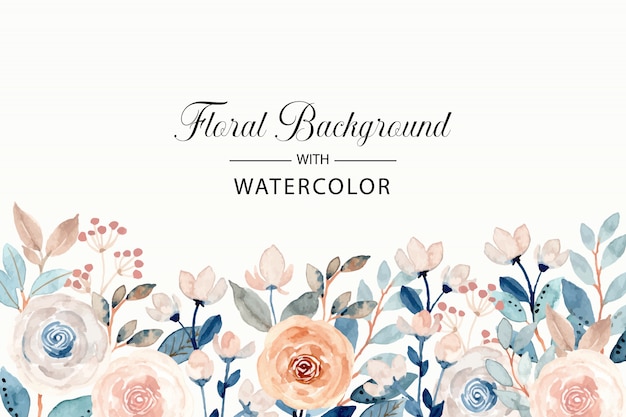 Soft watercolor floral background