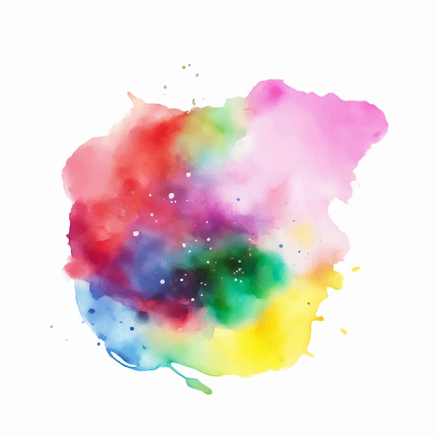 Vector soft watercolor splash stain background