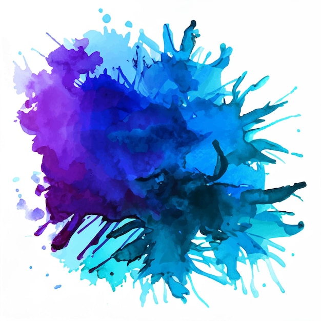 Vector soft watercolor splash stain background