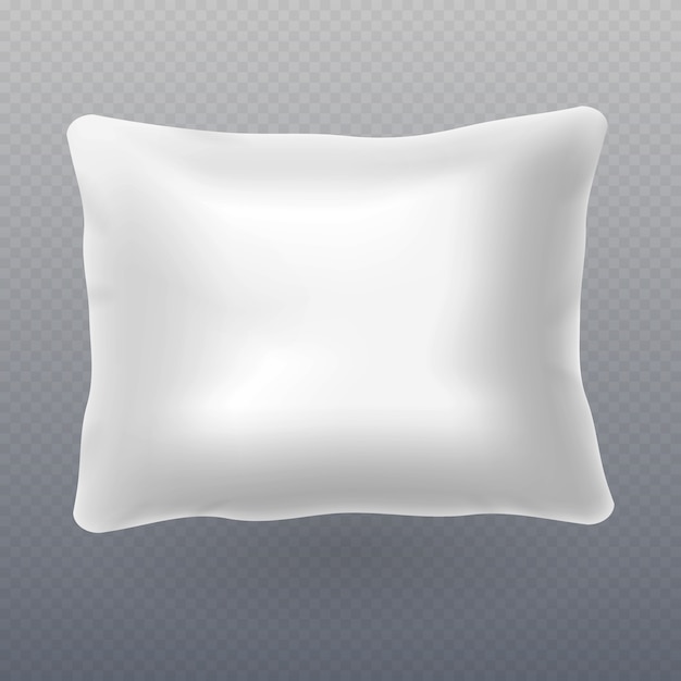 Vector soft white realistic pillow